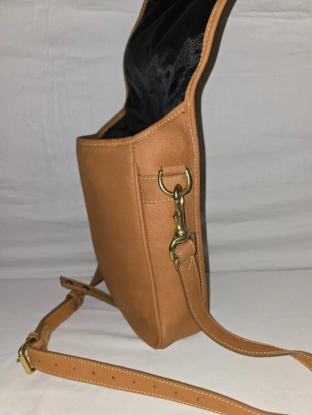 Vtg Mulholland Lariat Leather Convertible Top Handle Crossbody Messenger
